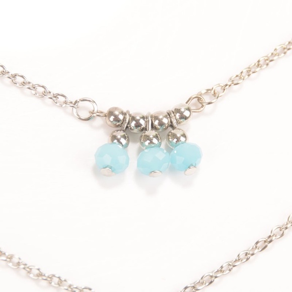 **BRANWEN* Silver Feather Multilayer Necklace - Picture 2 of 4